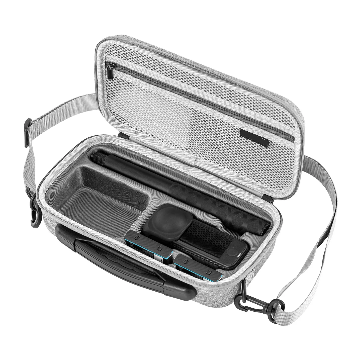 

for Insta360 X4 Air Camera Storage Bag with Shoulder Strap Large Capacity Dustproof Pressure-Resistant Shockproof Case Gray