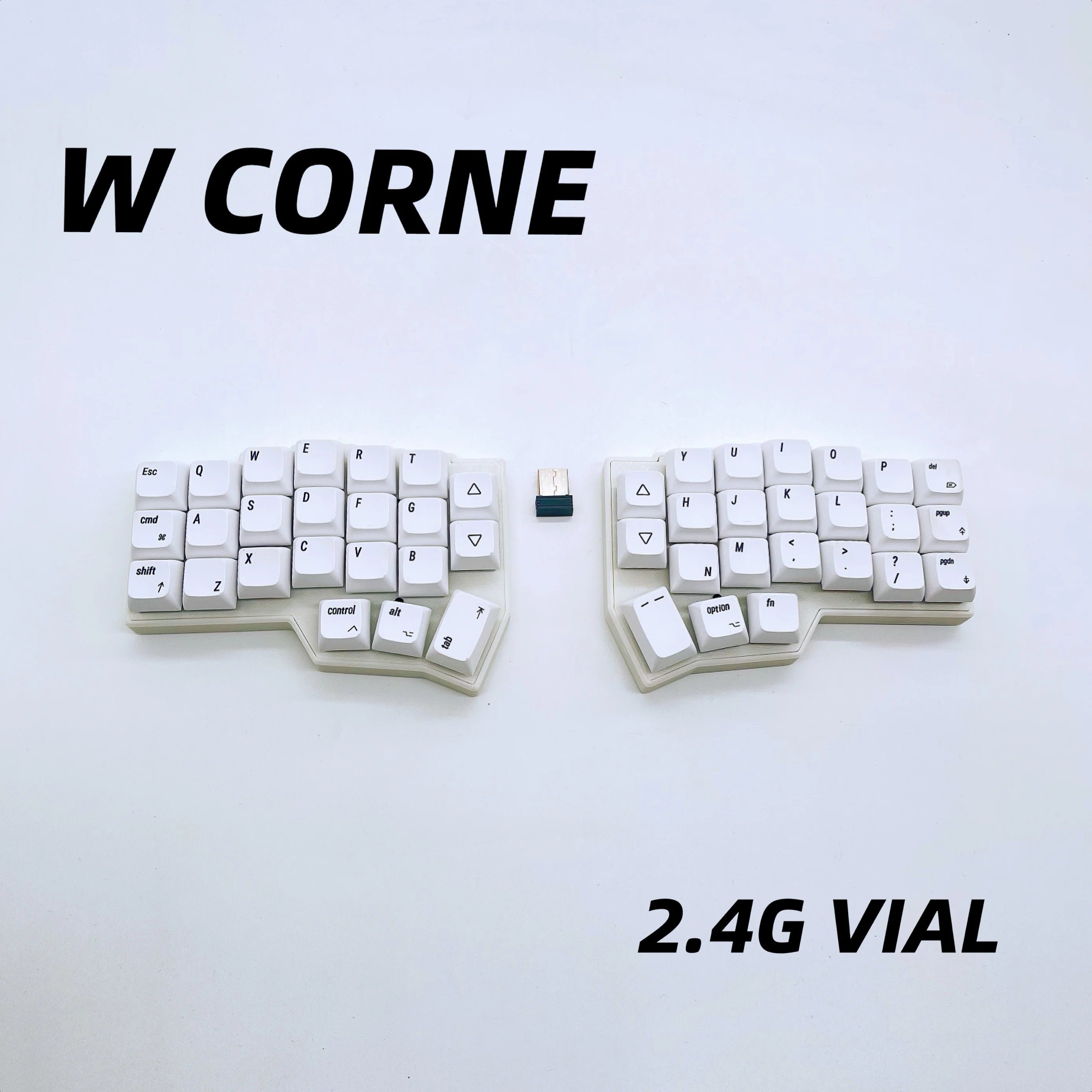 

CORNE V4 2.4G Wireless MX Customized Mechanical Keyboard Hot-swappable Split Ergonomic Support VIAL Software Key Mapping