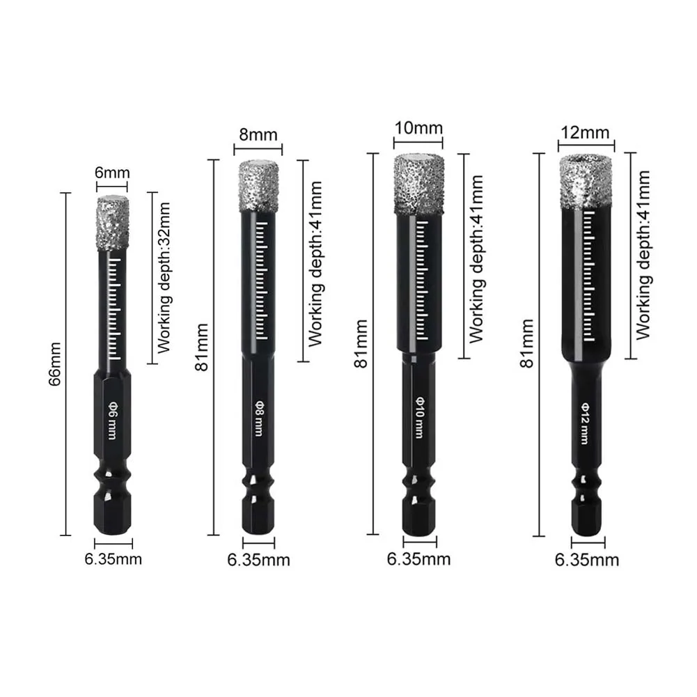 Hexagonal Shank Drill Bit for Professionals Designed for Optimal Performance in Drilling Dry Tile and Concrete