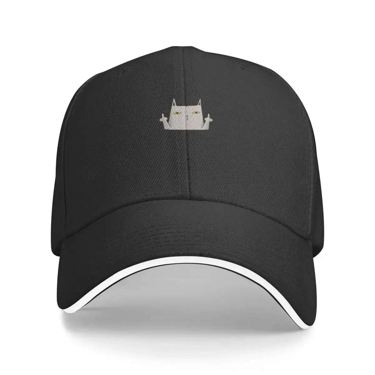 

Cat shows the middle finger Pocket Design Baseball Cap custom Hat birthday sun caps Men's Caps Women's