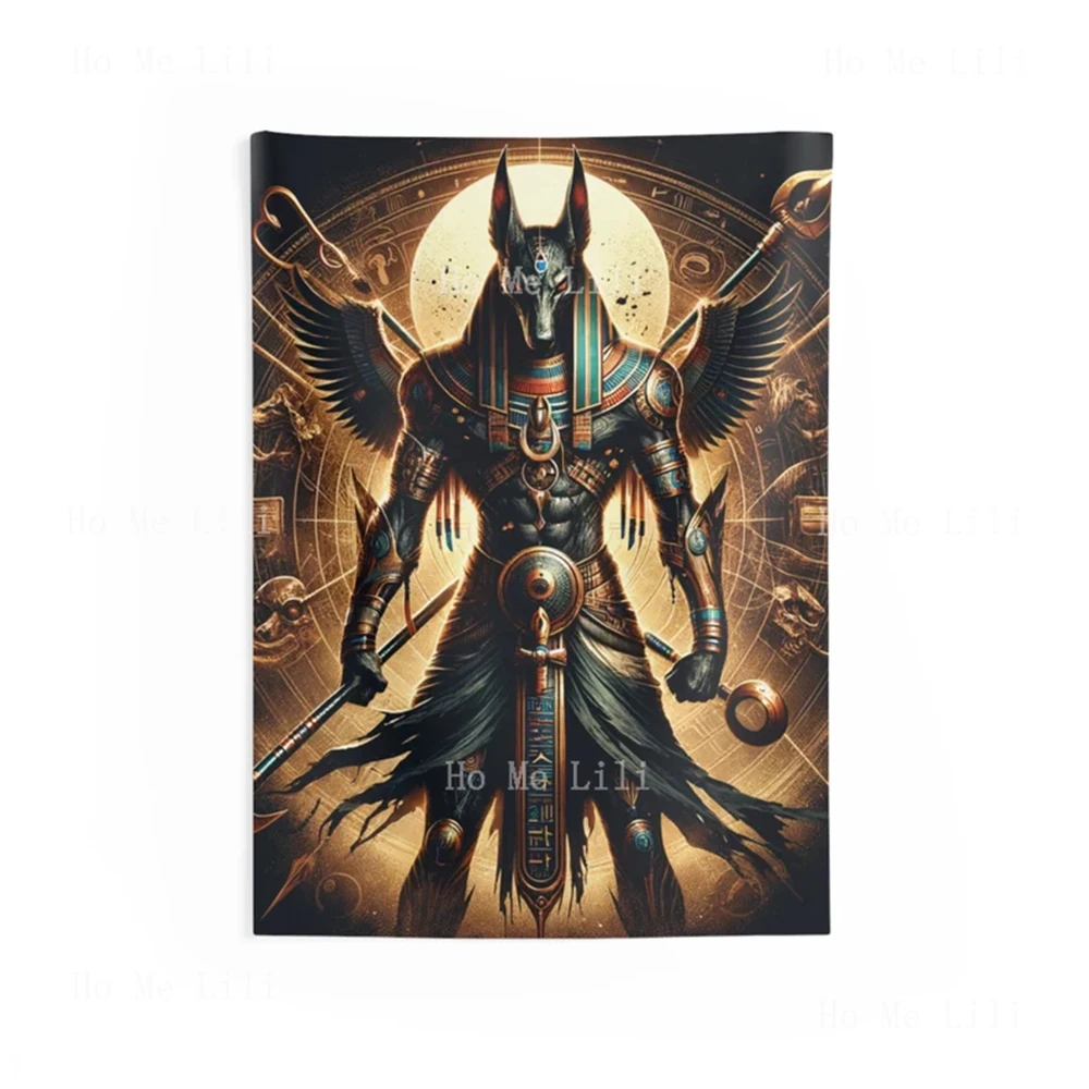 Anubis Egyptian Tapestry Jackal God Ancient Warrior Egyptian Mythology Egyptology Souvenir Indoor Decor