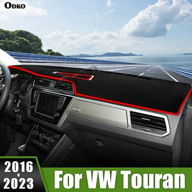 

For Volkswagen VW Touran 5T1 2016 2017 2018 2019 2020-2023 Car Dashboard Cover Anti-UV Carpets Avoid Light Pads Sun Shade Mats