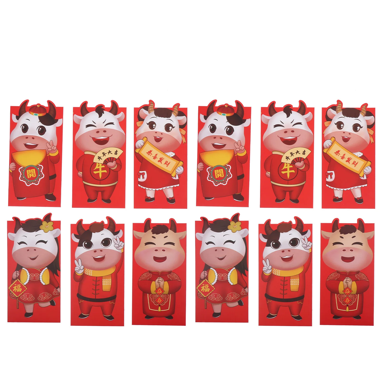

36 шт., красные конверты в китайском Новом году, пакеты с деньгами, толстые картонные красные пакеты для фестиваля, хорошие благословения