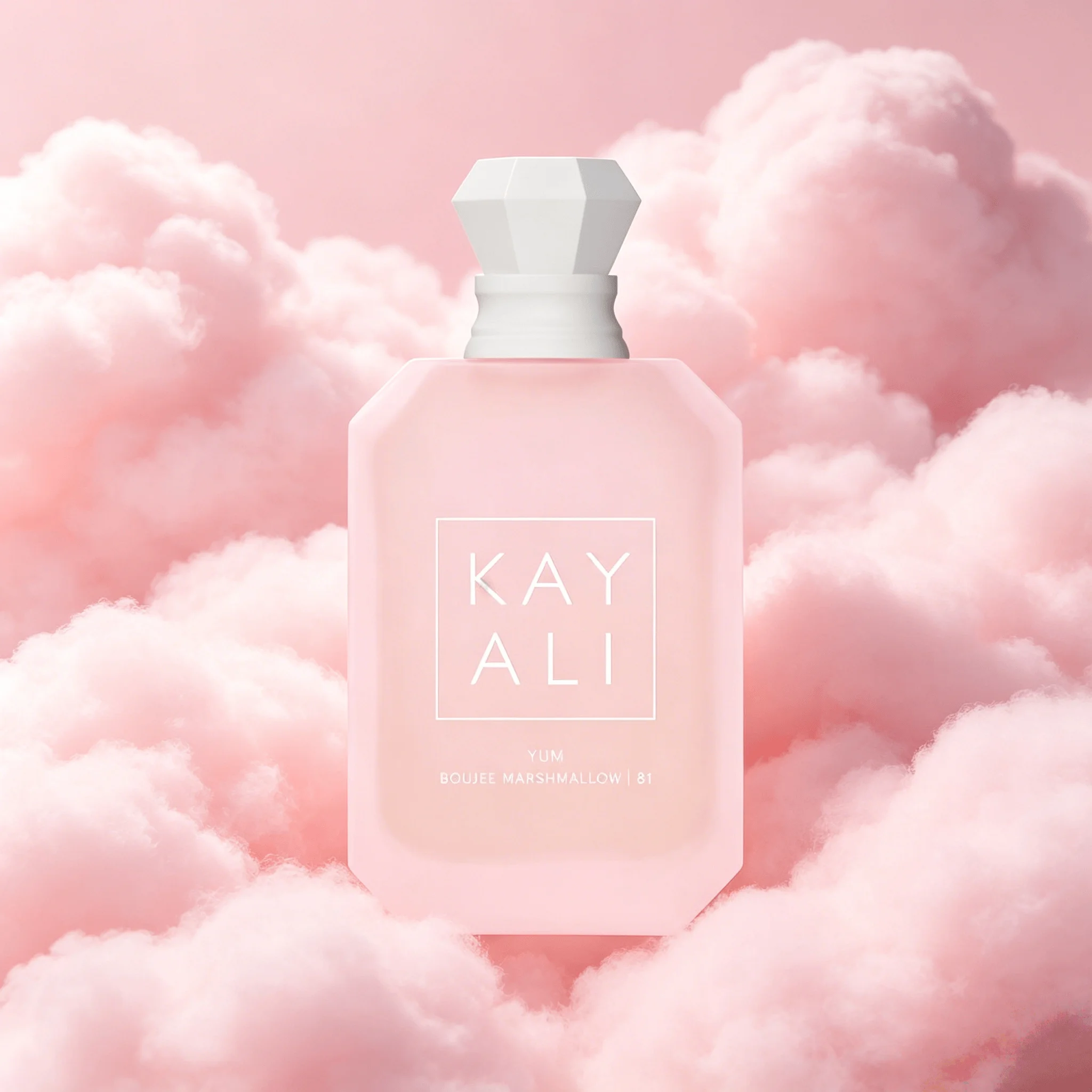 Kayali (81) Yum Boujee Marshmallow Eau de Parfum, Fragancia Dulce y Cremosa de Larga Duración para Mujer, Perfume en Botella Rosa Mate, Aroma de Ensueño, Regalo para Damas