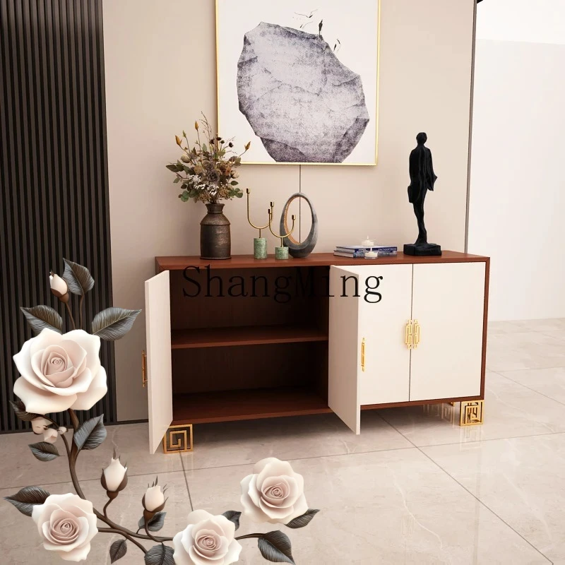 

FG Modern Simple Zen Entry Cabinet Modern New Chinese Entrance Cabinet Living Room Dining Side Cabinet