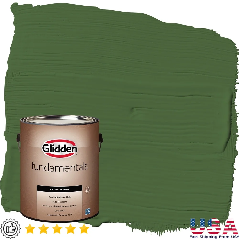 

Внешняя плоская краска, 1 галлон, горный лес, зеленый, низкий VOC, устойчивый к выцветанию, устойчивый к плесени, быстросохнущий, хорошее адгезионное покрытие