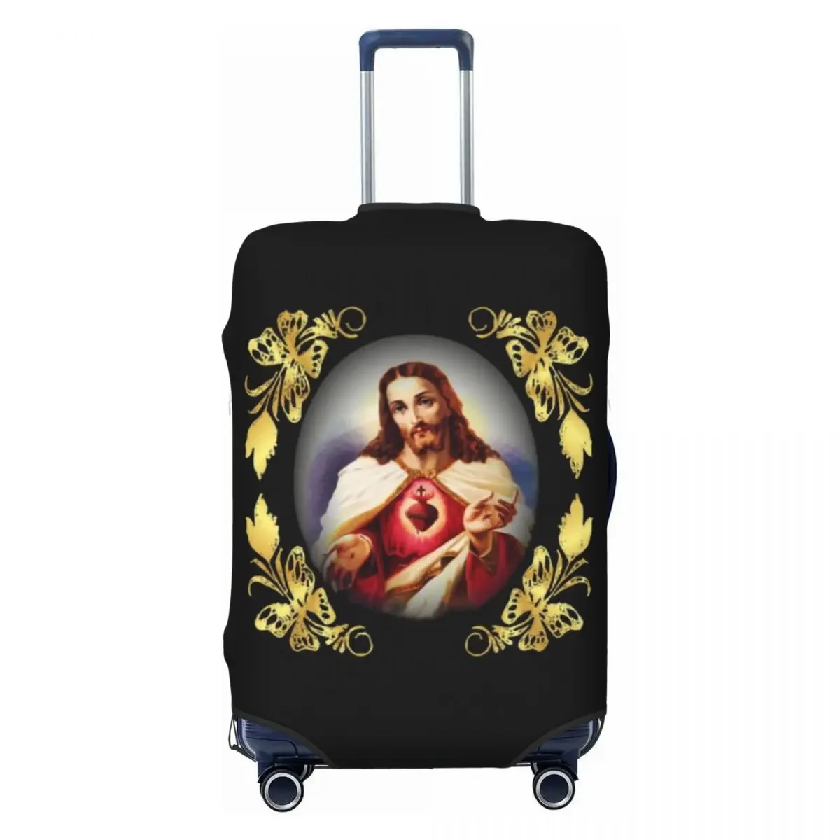 

Custom Sacred Heart Of Jesus Catholic Detente Sagrado Corazon De Luggage Cover Travel Suitcase Protective Covers