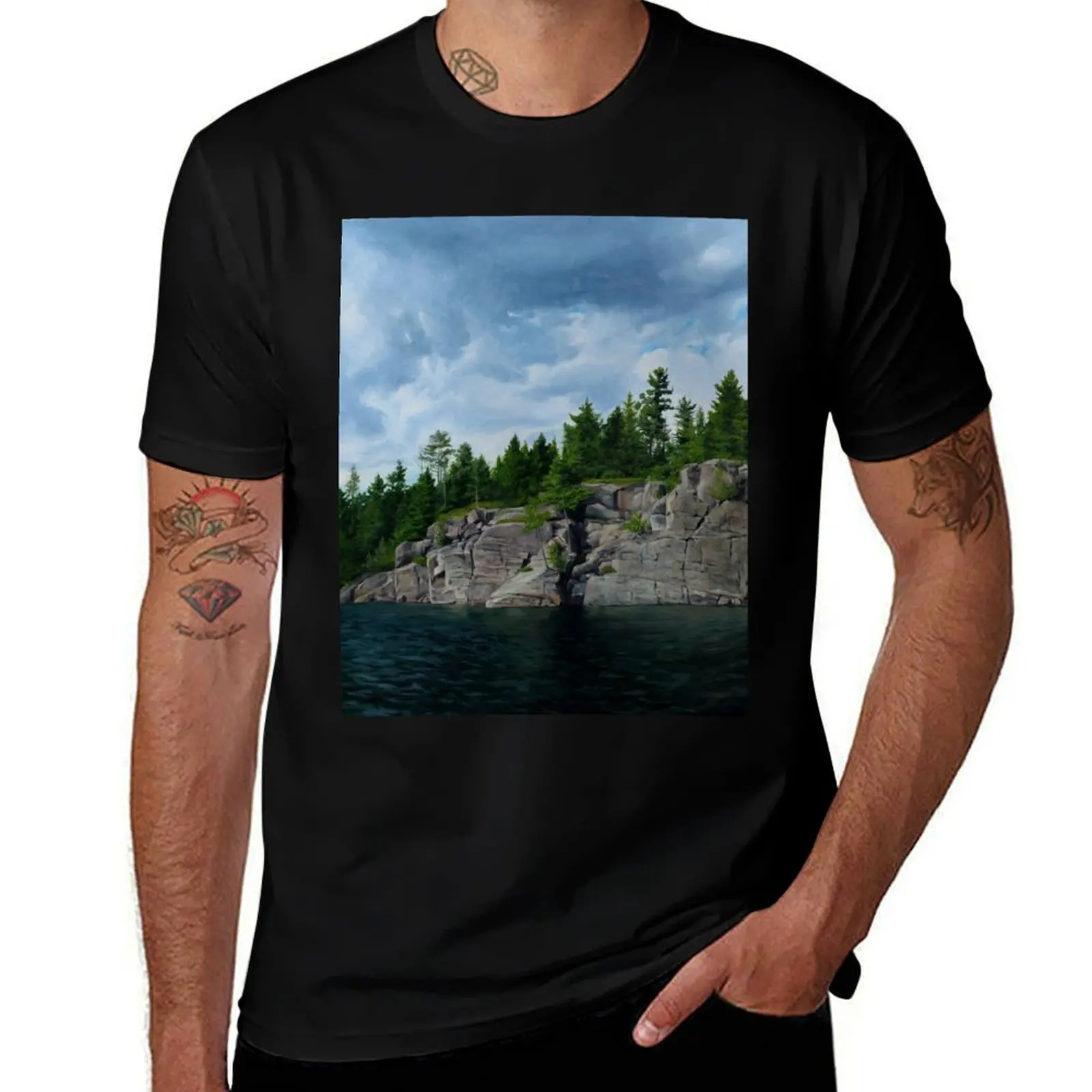Algonquin Park T-Shirt All Match Print Short Sleeve Top T-Shirt