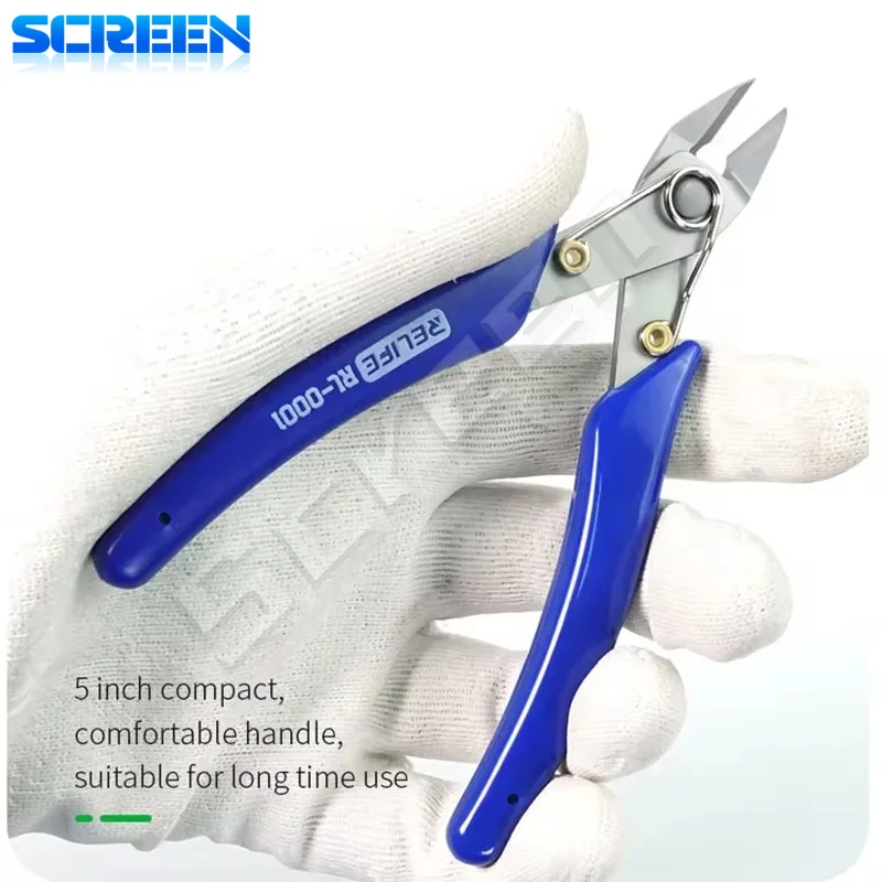 RELIFE RL-0001 Diagonal Pliers High Hardness and Precision Electronic Wire Cutting Nipper Phone Repair Cable Cutter Tools