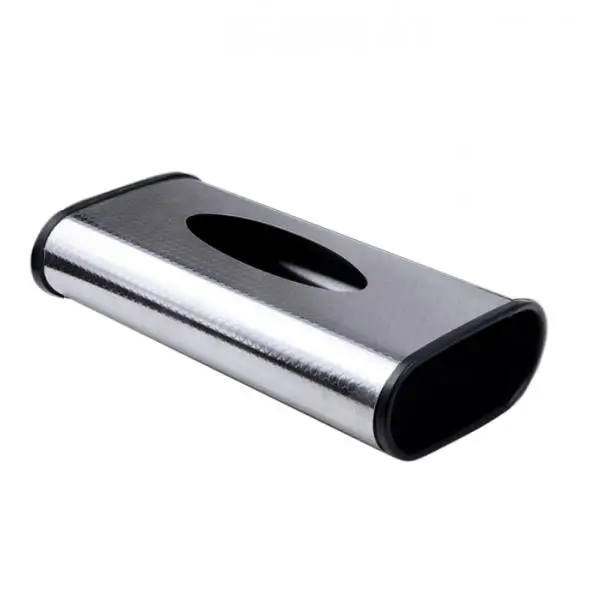 Golden Stainless Steel Tissue Case Luxury Tissue Box Holder Square Design for Living Room Kitchen Table