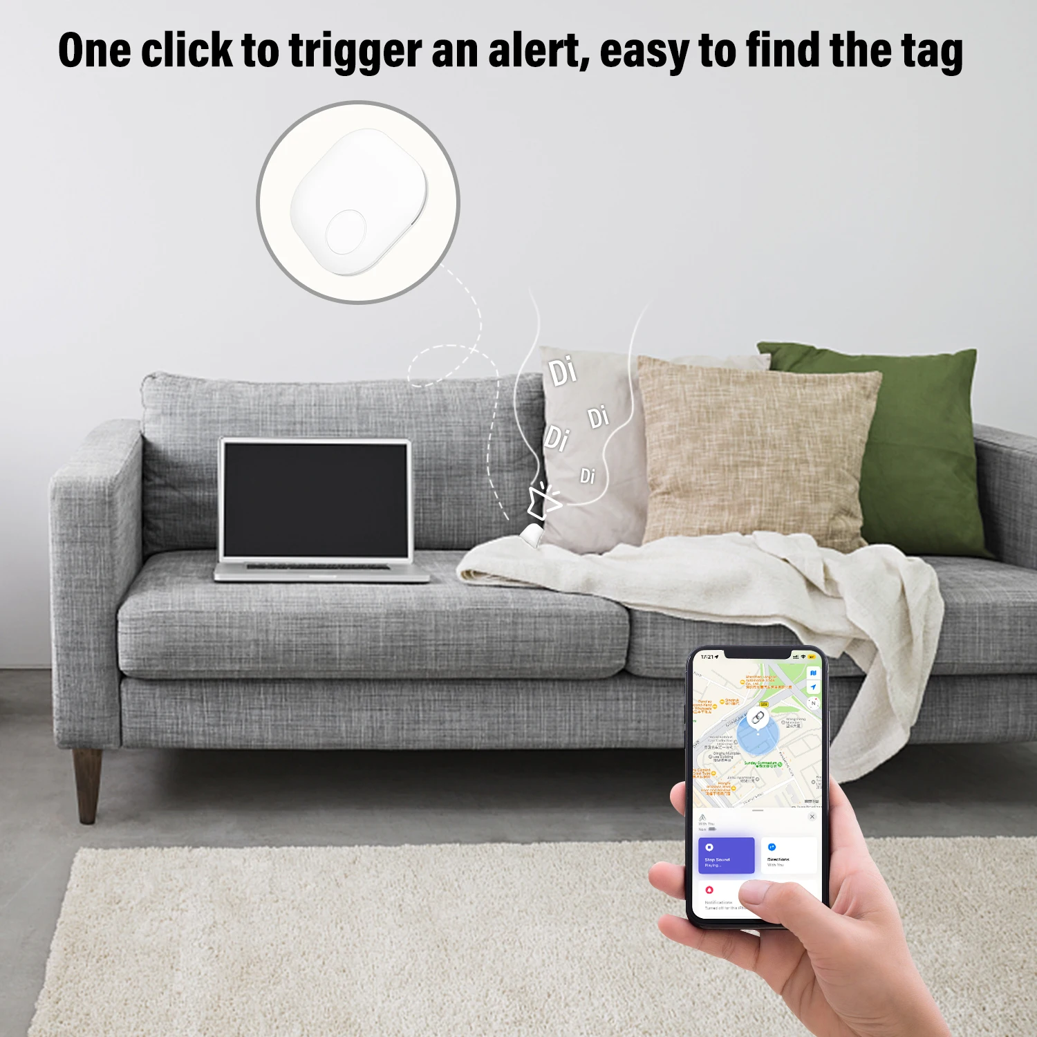 MFI Certified GPS Tracker Smart Locator Slim Finder สําหรับสัตว์เลี้ยงกระเป๋าเดินทางคีย์กระเป๋ากระเป๋าสตางค์ทํางานร่วมกับ Find My App Compatible