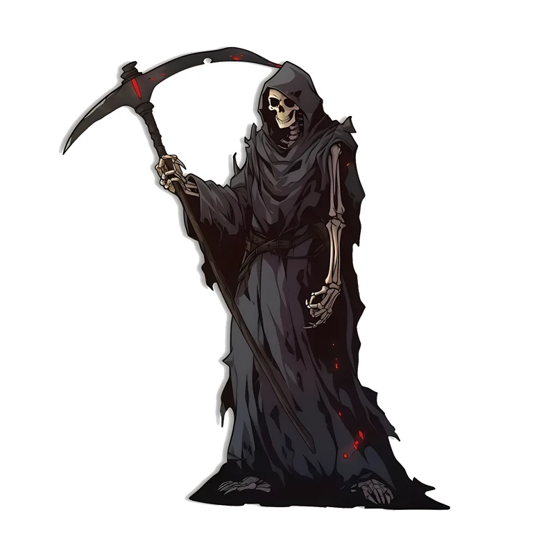 Grim Reaper Holding Sickle Design Decorative Sticker, Car Decal, Waterproof Sticker For Car Or Motorcycle Decorative Sticker