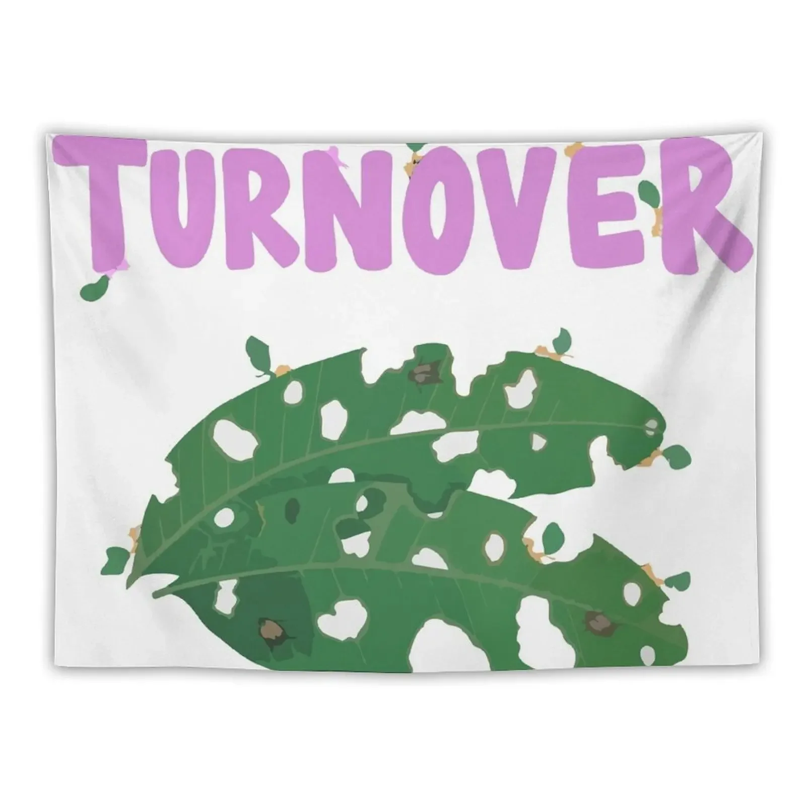 Turnover - Leaf logo Tapestry Wall Hanging Wall Things To Decorate The Room Korean Room Decor Mushroom Tapestry