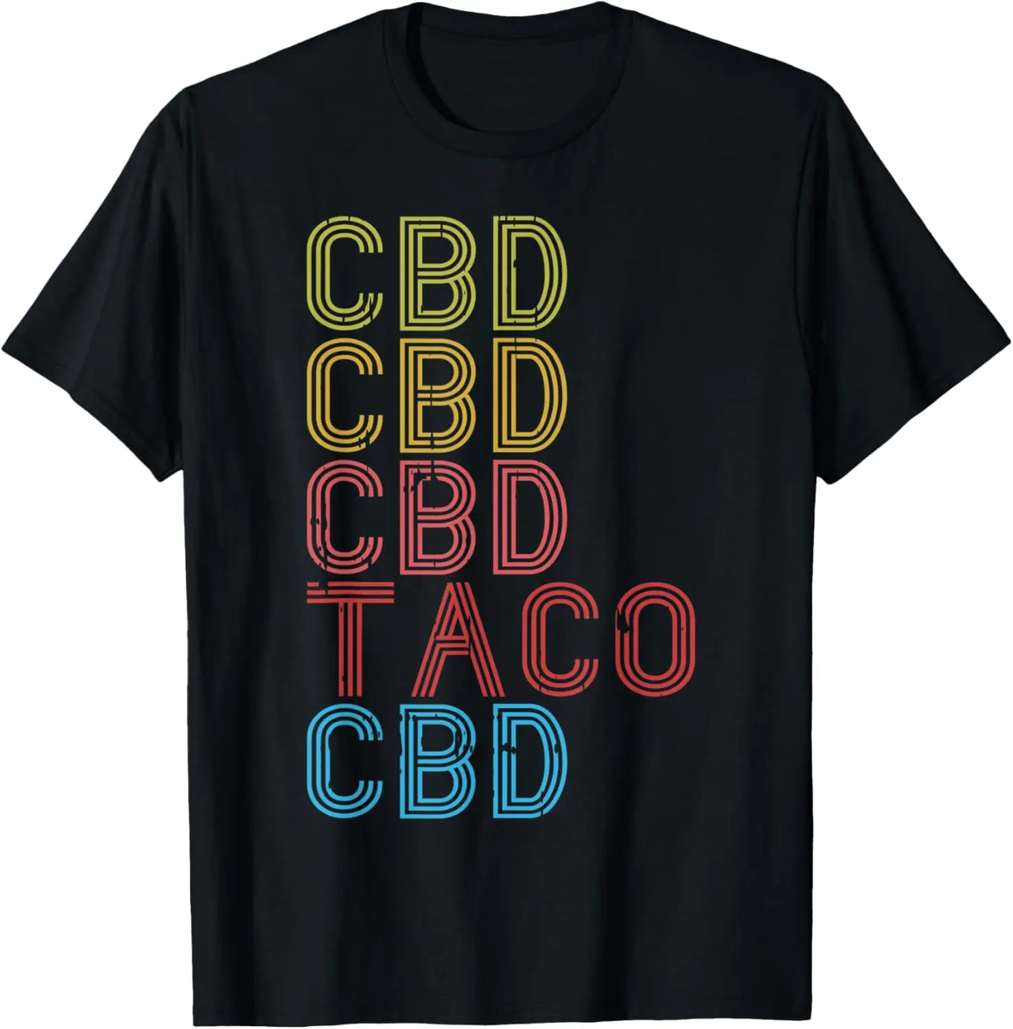 CBD Taco rétro huile de chanvre cannabis mexicain Foodie amant cadeau T-Shirt
