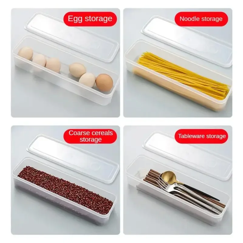 Noodle Storage Box Household Noodle And Grain Preservation Box Large-Capacity Food Sealing Box Refrigerator Storage Box Plastic