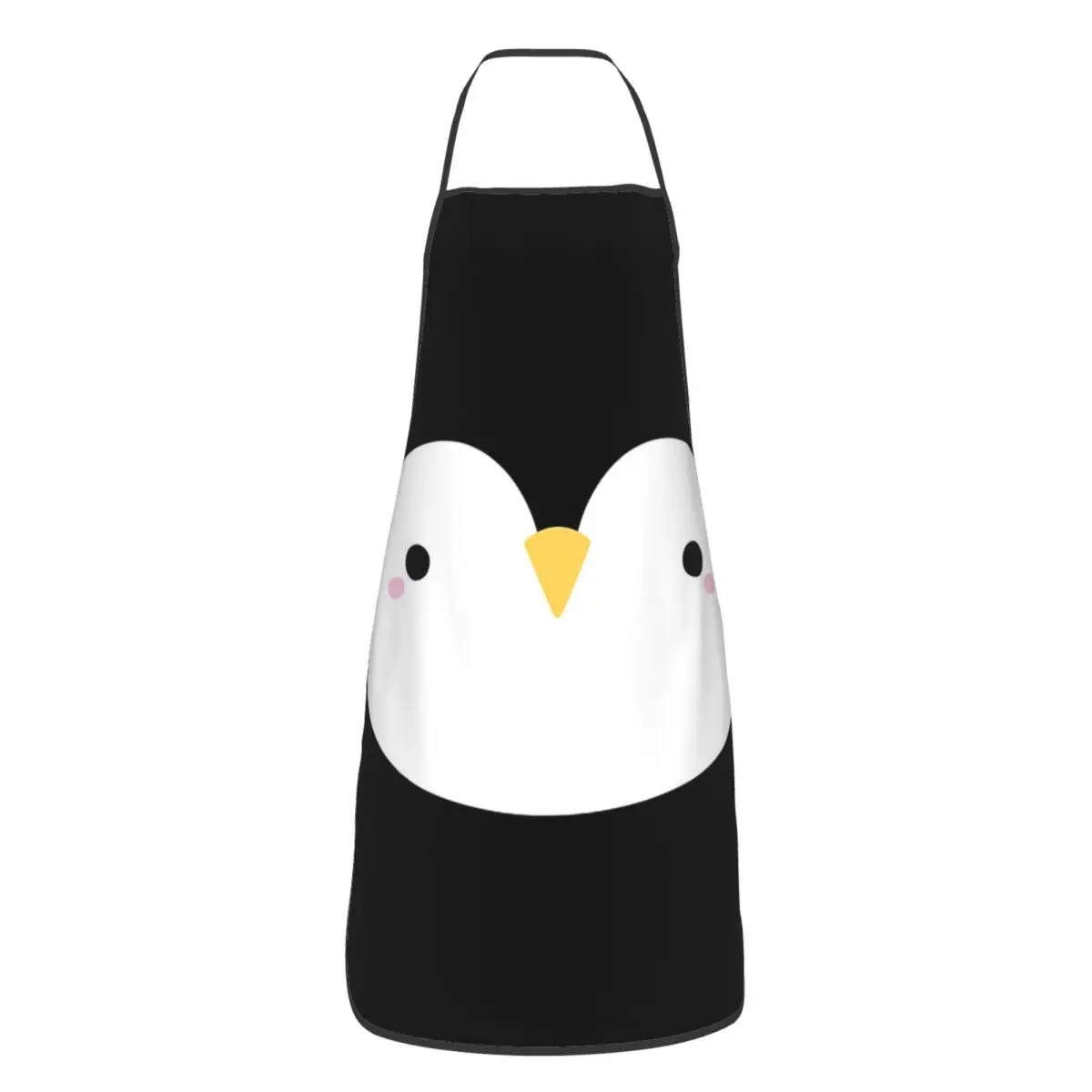 Cute Little Penguin Face Apron Chef Cooking Cuisine Baking Tablier Waterproof Kitchen Cleaning Aprons for Women Men Gardening