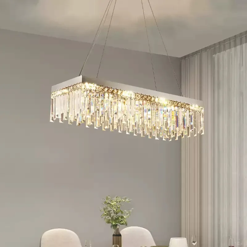 Simples e atmosférico sala de estar lustre high-end luz luxo sala de jantar quarto principal luxo