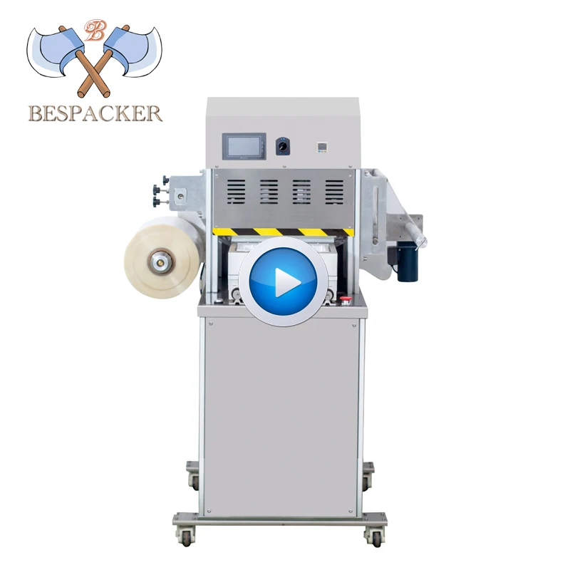 Bespacker XBG-100 Fully Automatic High Speed Food Plastic Tray Box Cup Sealing Machine