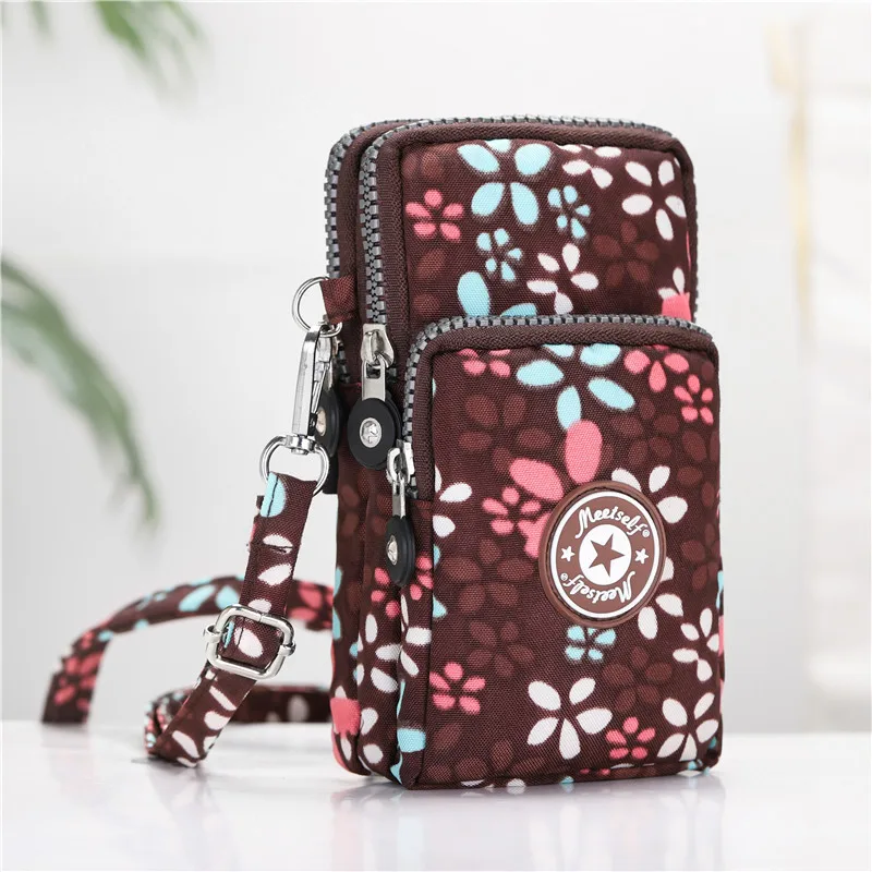 Put mobile phone bag lady summer messenger mini bag package mobile phone cloth bag hang neck wrist change purse vertical money