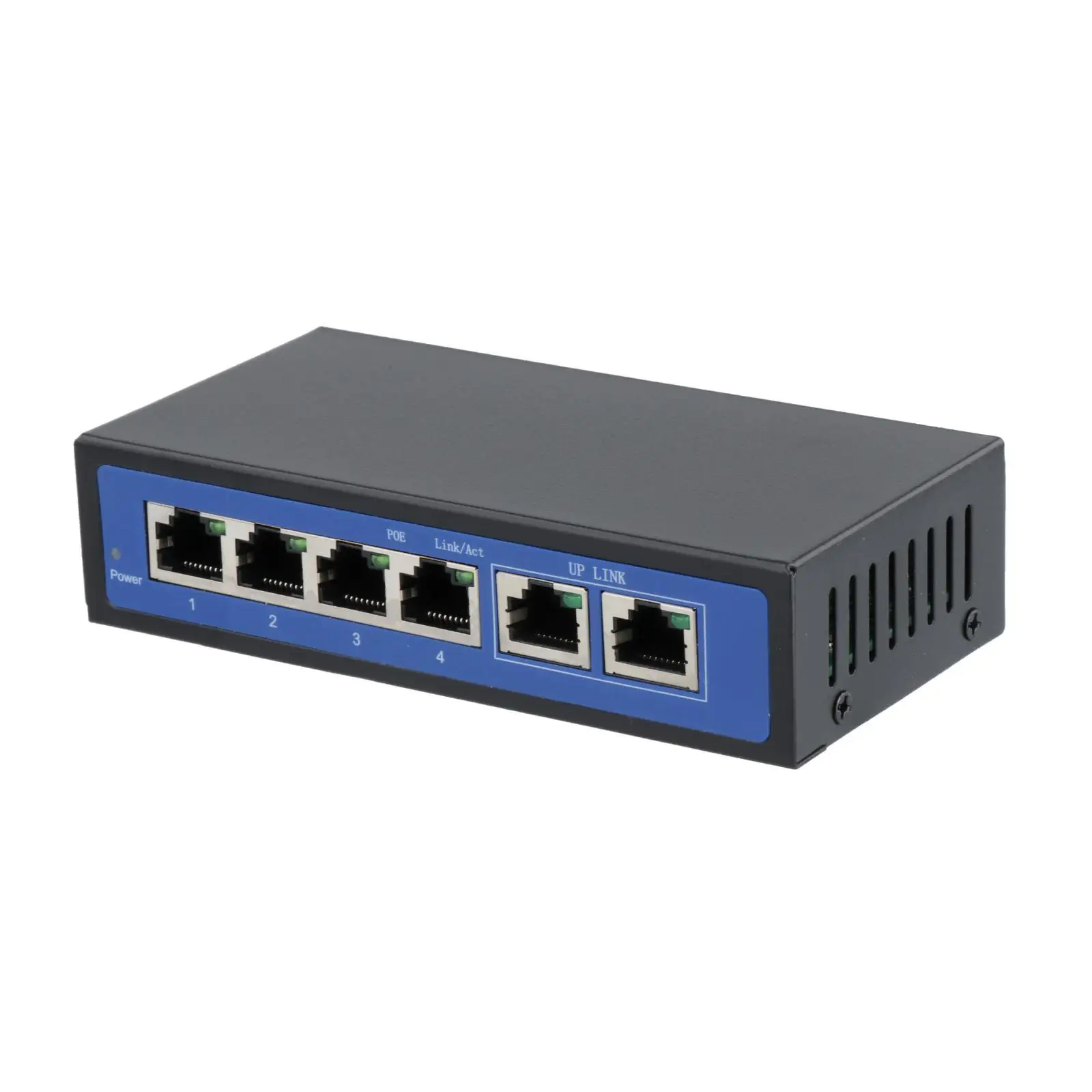 

6-Port Fast Ethernet PoE Switch - 4 Port PoE & 2 Port Uplink, 0Mbps ,Designed for