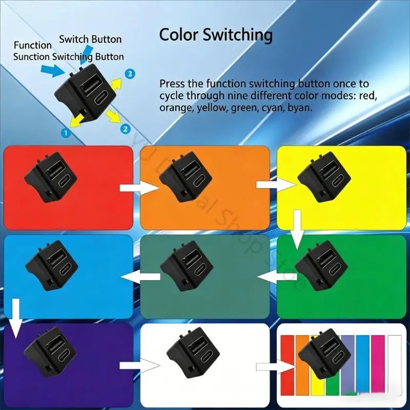 96BA Mini USB Lighting Unit With 8 Different Tones And Continuous Between Various Mood Lights