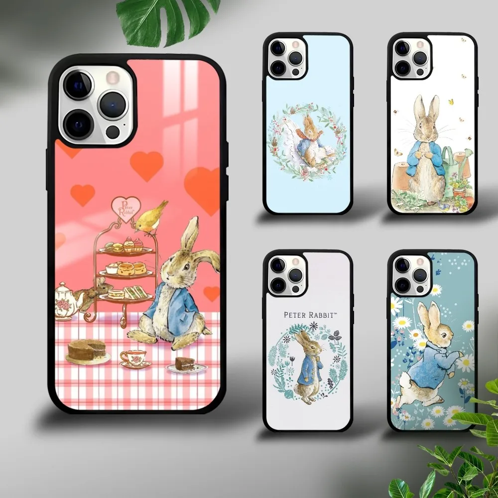 Cute P-Peter Rabbits Phone Case For iPhone 16 15 14 13 12 11 Pro Xs Max Mini Plus Celulares Hard Funda