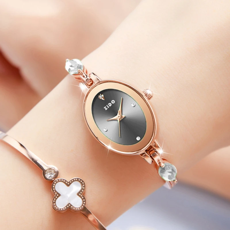 Women Watches Small Gold Bangle Bracelet Watch Stainless Steel Retro Ladies Quartz Wristwatch Clock Fashion Dress Watch