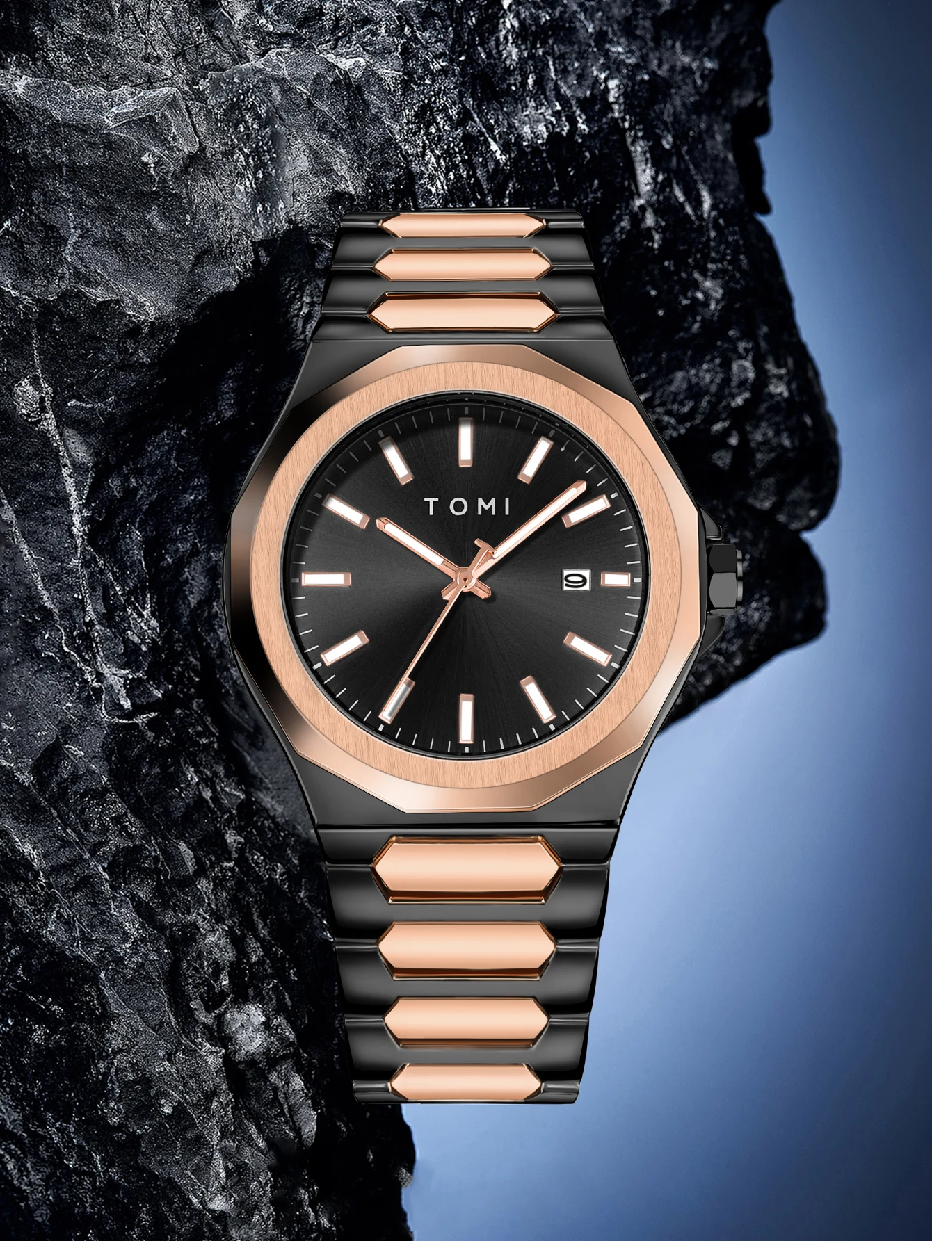 TOMI Luxus Business herren Uhr Geschenk Box Set Hohe Qualität Rose Gold Fall Einfache und Vielseitige Quarzuhr Relogio Masculino – Detail 7