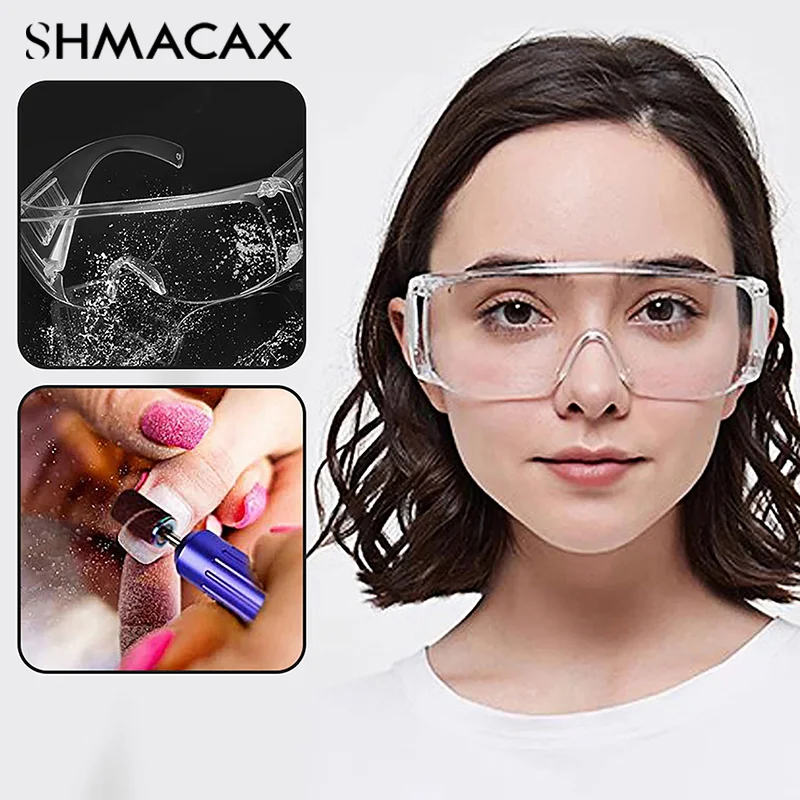 Unisex Transparent Fog&Uv Resistant Safety Glasses Goggle Manicure Lab Protective Eye Wear Lens Workplace Anti-Dust Glasses