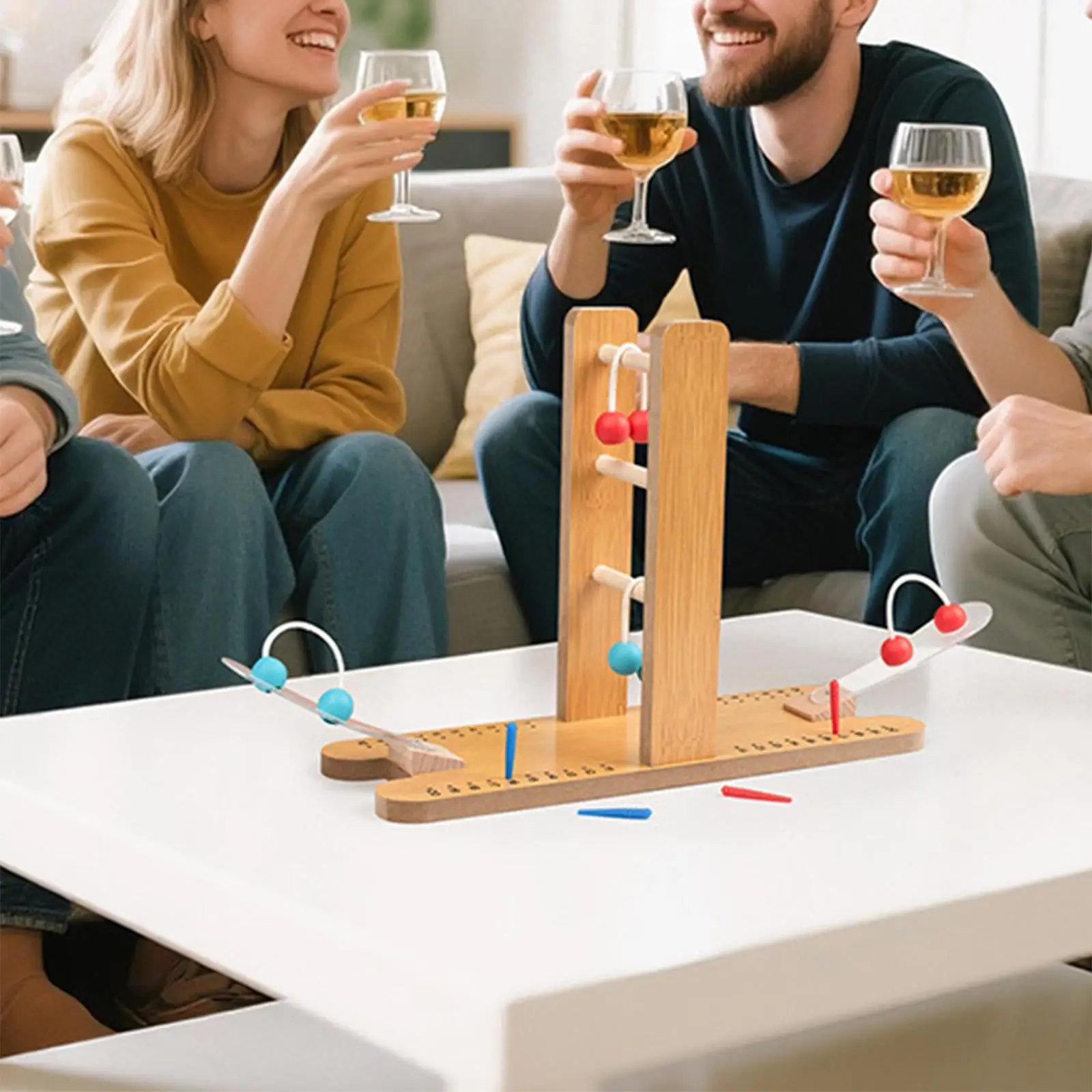 

Wooden Golf Tossing Set Birthday Gift Practice Toy Wood Ornament Entertainment Activities for Courtyard Yard Patio Backyard Kids