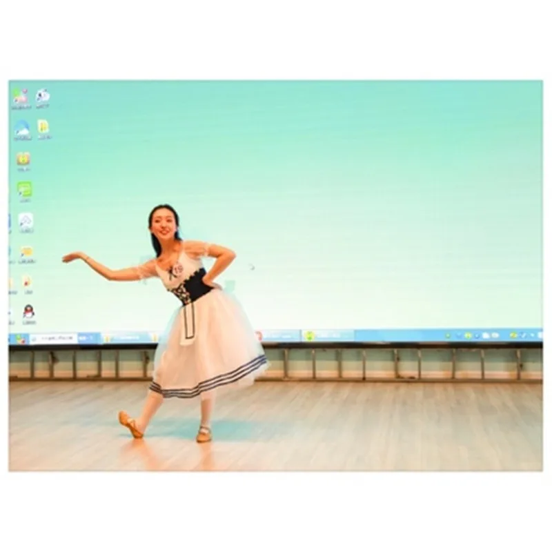 Adult Professional Ballet Performance Costume - Ballet Fairy Bubble Sleeve Dress - Children's White Chiffon Puff Skirt