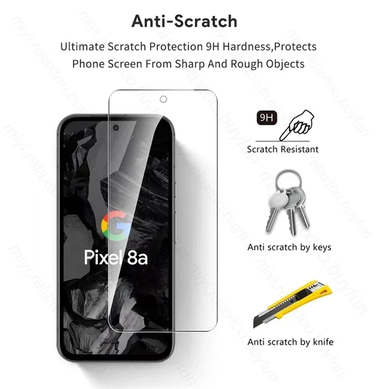 8 في 1 من الزجاج المقسى لهاتف Google Pixel 8a 7a 6a 5G واقي شاشة عدسة الكاميرا على Gogle Googe Pixel8a Pixle 8 Pro 8Pro 7 6 5G