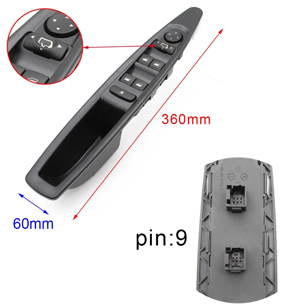 Front Left Car Power Window Control Switch Window Lifter Button For Citroen C4 2004 - 2010