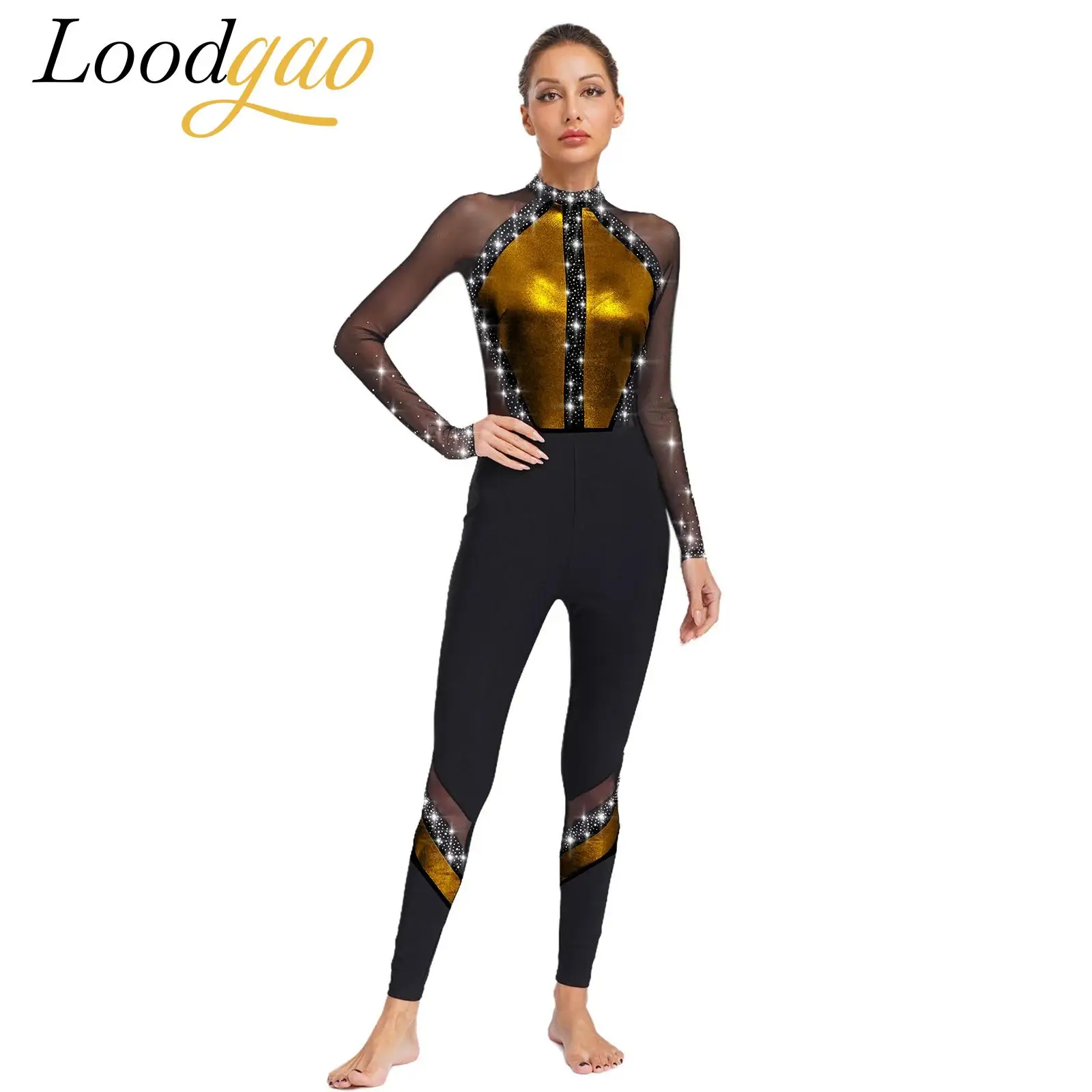 

Fashion Gradient Jumpsuit for Women Ballet Leotards Rhythmic Gymnastics Figure Skating Bodysuit Dance Performance Costume Mujer