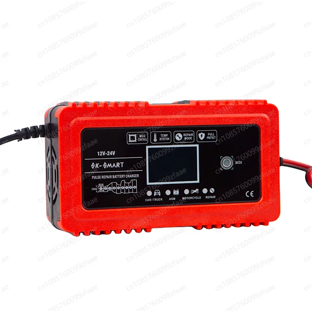 European and American socket standard portable 12V10A 24V 5A AGM car battery charger ABS shell adaptive function 220V input