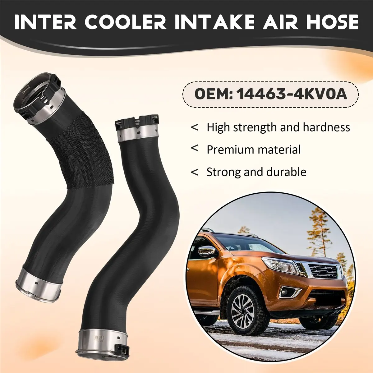 Super Sale Inter Cooler Intake Air Hose for Nissan Navara NP300 Frontier D23 YD25 2014-2018 14463-4KV0A 14463-4KV2A Inlet Pipe