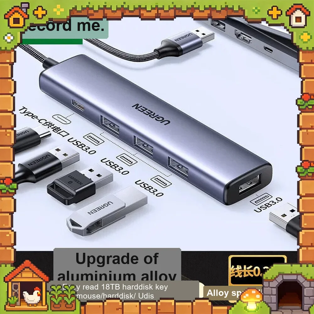UGREEN 65800 4 Port USB 3.0 Hub High Speed Splitter with 0.5m Cable