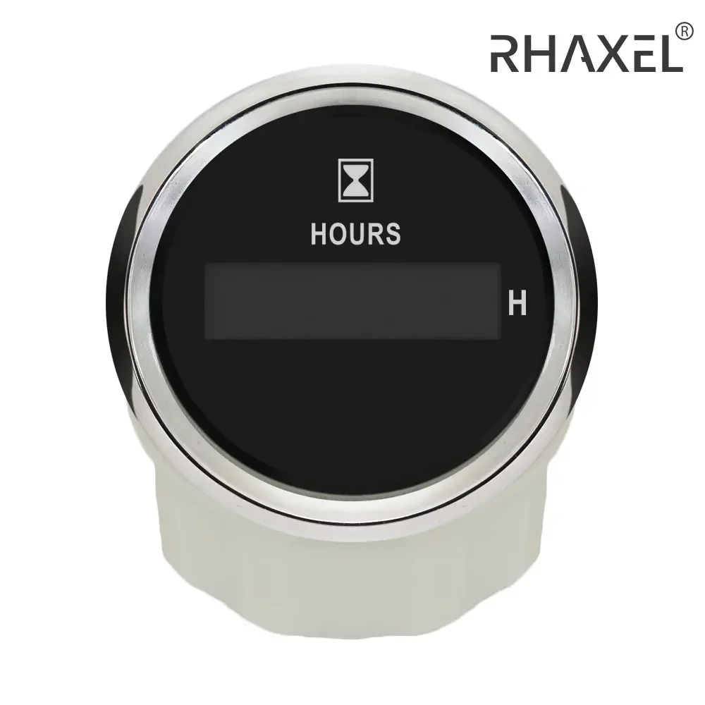 

RHAXEL 52mm Hour Meter Gauge with Red Backlight for Car Trucks Boat Universal 12V 24V