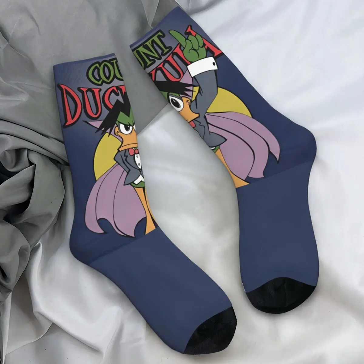 C-Count Duckula Stockings Graphic Trendy Socks Autumn Anti-Slip Socks Adults Men Outdoor Sports Medium Soft Socks