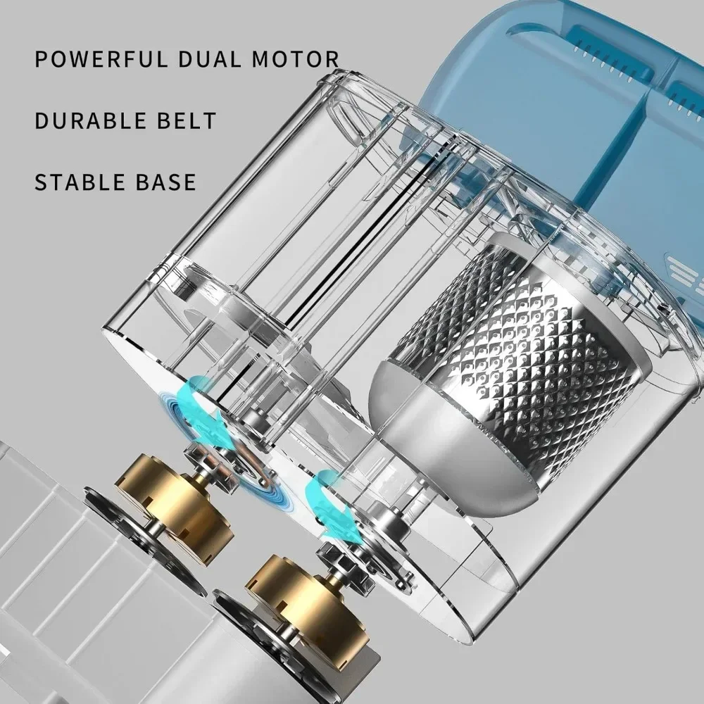 Máquina de lavar portátil, pente giratório de banheira dupla de 14 libras com dreno de gravidade integrado e controle de tempo, lavanderia semiautomática