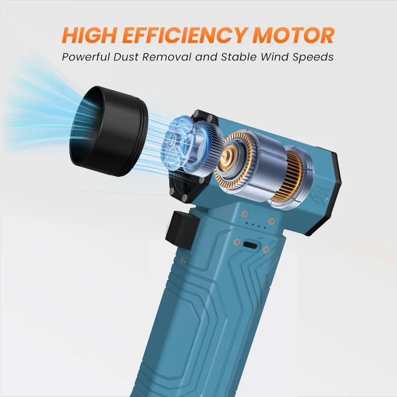 Original High - speed Turbo Outdoor Handheld Fan, Strong - force for Industrial Dust & Snow Blowing
