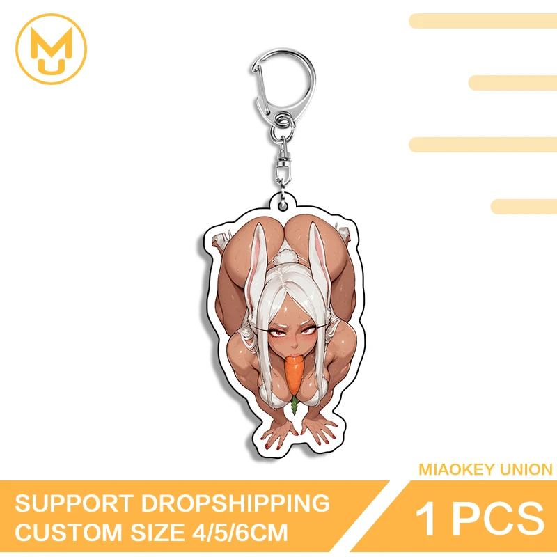 NSFW postura propensa Mirko llaveros de doble cara de lujo Venta caliente joyería personalizada divertida adecuada para la vuelta a la escuela