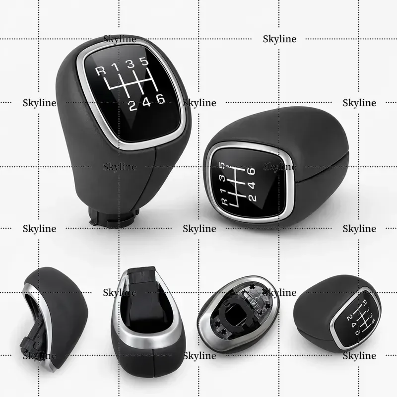 Gear Shift Knob Genuine Leather 6MT For Hyundai Kona Santa Fe 43711J9110 43711-J9110 43711J9100 43711-J9100