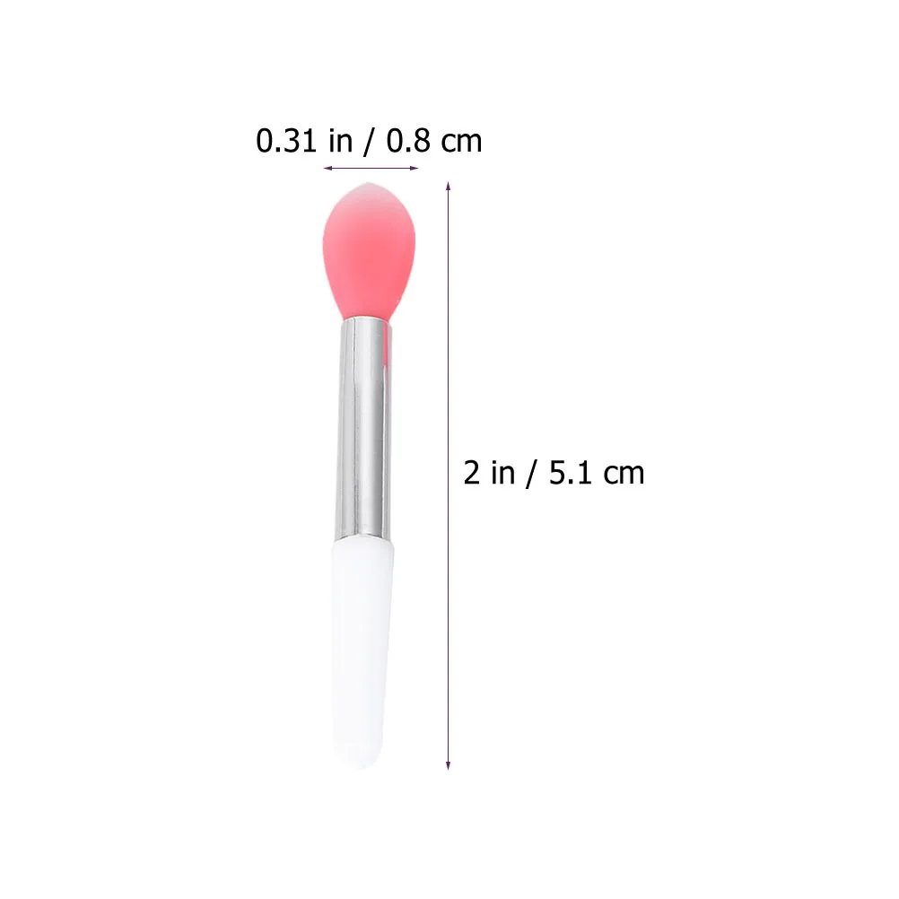Conjunto de pincéis labiais de silicone, 9 peças, aplicador portátil de batom para viagens profissionais, máscara de cor labial, pincéis de maquiagem