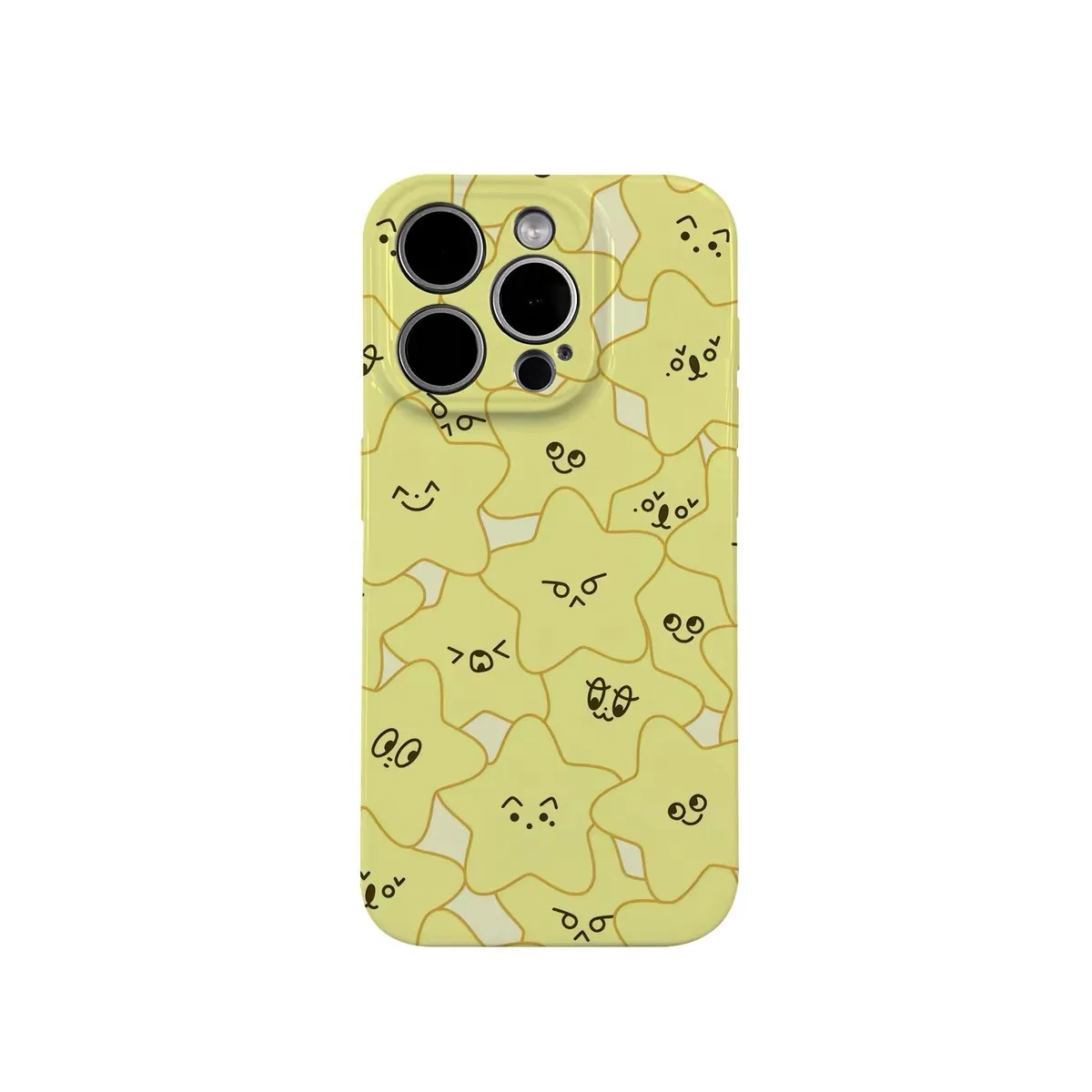 

Yellow Star Emotional Expression Phone Case for IPHONE 17 Air 16E 15 PROMAX 14 Plus 13 12 MINI 11 16Plus XR Acrylic Phone Cover