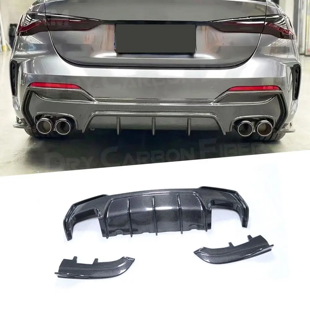 

JCYECF For 4 Series Carbon Fiber Car Rear Bumper Lip Diffuser Splitter Flaps For BMW G22 G23 Coupe 2020+ FRP Body Kits Styling