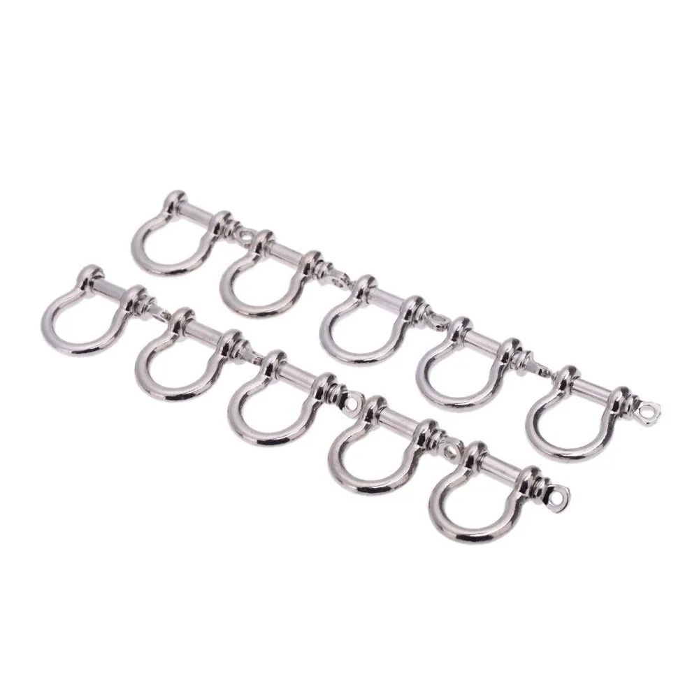 Zinc Alloy Outdoor Camping Survival Buckle Multistyles Silver Black Gold Rope Paracord Buckle U-shaped Buckle