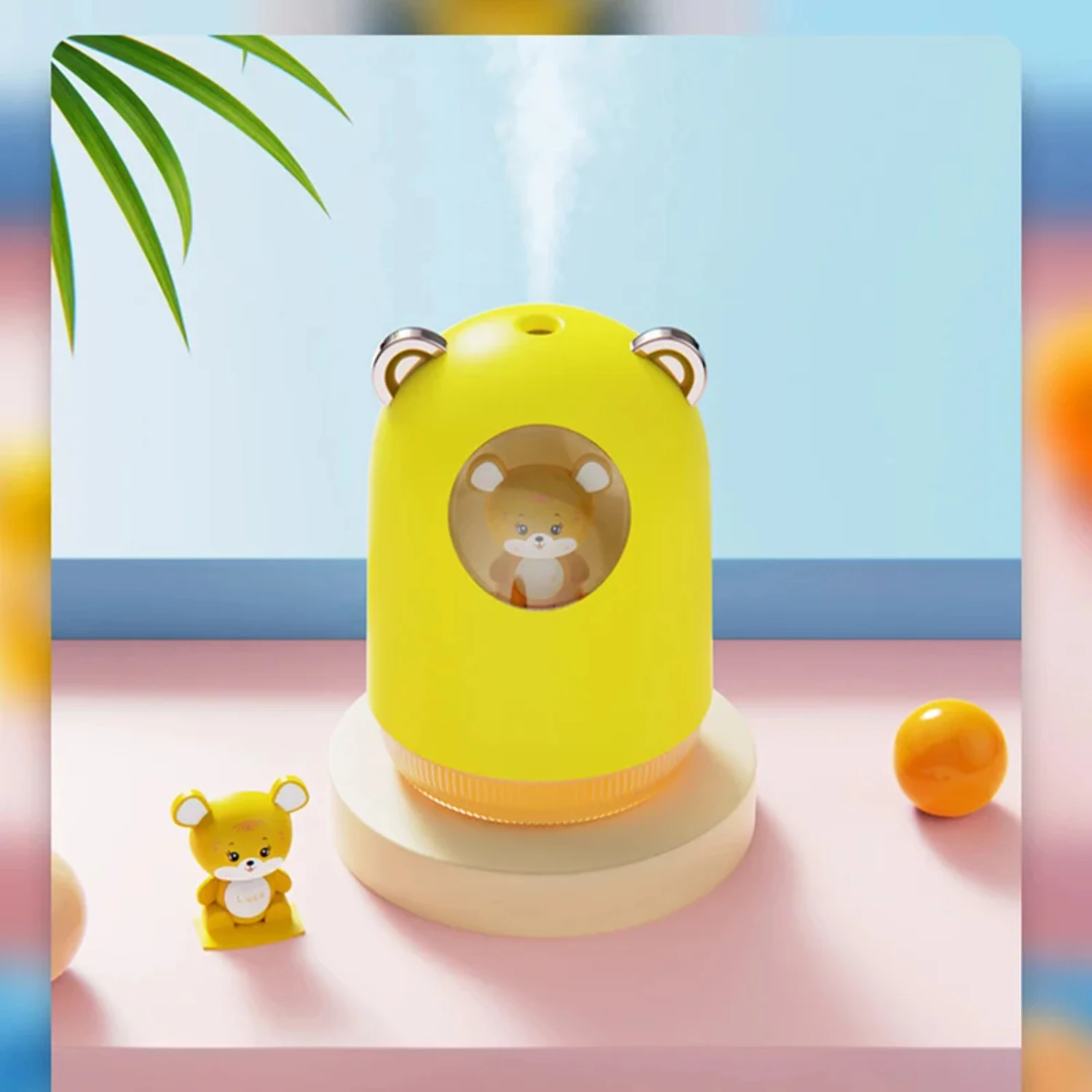 かわいいペット雰囲気ライト加湿器 USB ミニタイガー加湿器デスクトップアロマセラピーマシン誕生日ギフト