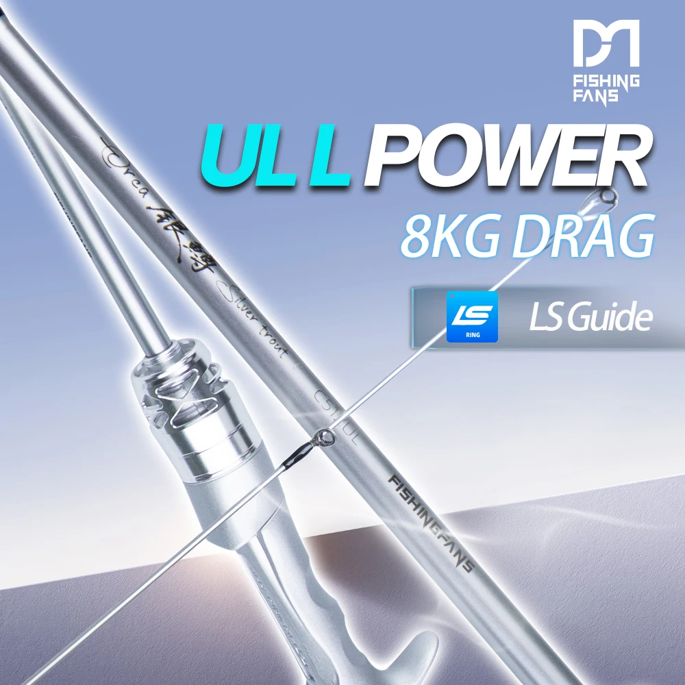 

Удочка для ловли форели FISHINGFANS ORCA 1.53м 1.68м 1.8м 8КГ BIG DRAG UL L, ультралегкая, с карбоновым бланком, чувствительная