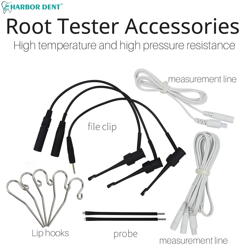 Wysokiej jakości Dental Apex Locator Wire File sonda z klipem Lip Hooks 1/2 Hole Measurement Line Root Measurement Accessories